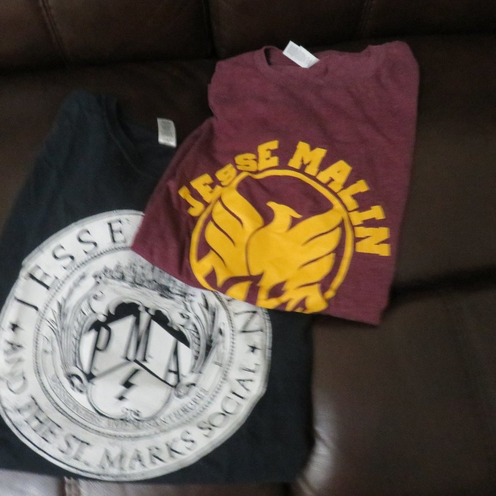 Two "Jesse Malin" T-Shirts